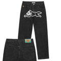 Icecream Spray Paint Running Dog Double Scoop Jeans Zwart