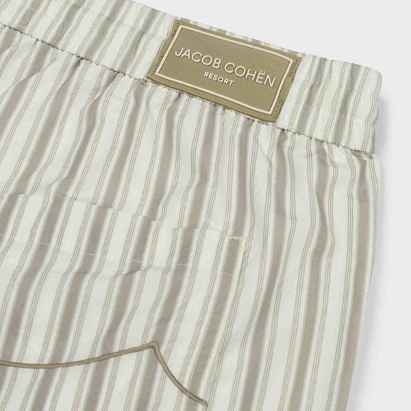 Jacob Cohën Bermuda Zwembroek Beige/Wit