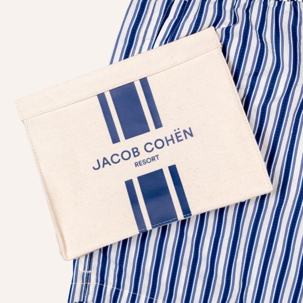 Jacob Cohën Bermuda Zwembroek Blauw/Wit