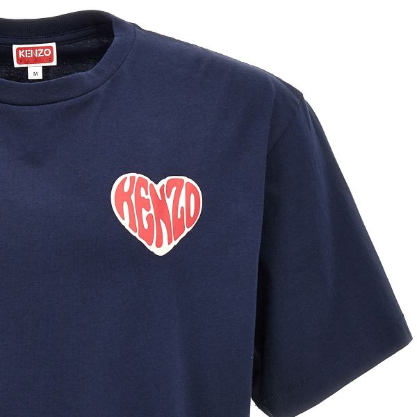 Kenzo Hearts Oversized T-shirt Navy