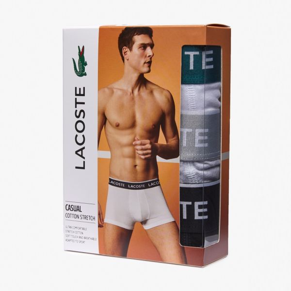 Lacoste 3-Pack Boxer Zwart/Wit/Grijs