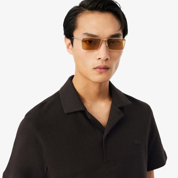 Lacoste Classic Fit Textured Polo Bruin
