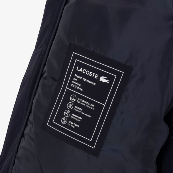 Lacoste Hooded Down Puffer Navy