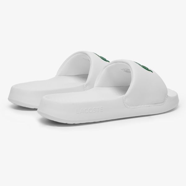 Lacoste Logo Slippers Wit