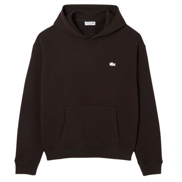 Lacoste Loose Fit Printed Hoodie Bruin