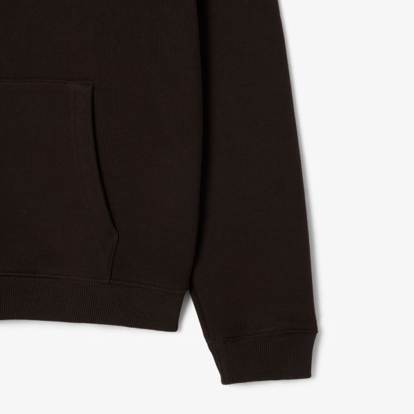 Lacoste Loose Fit Printed Hoodie Bruin