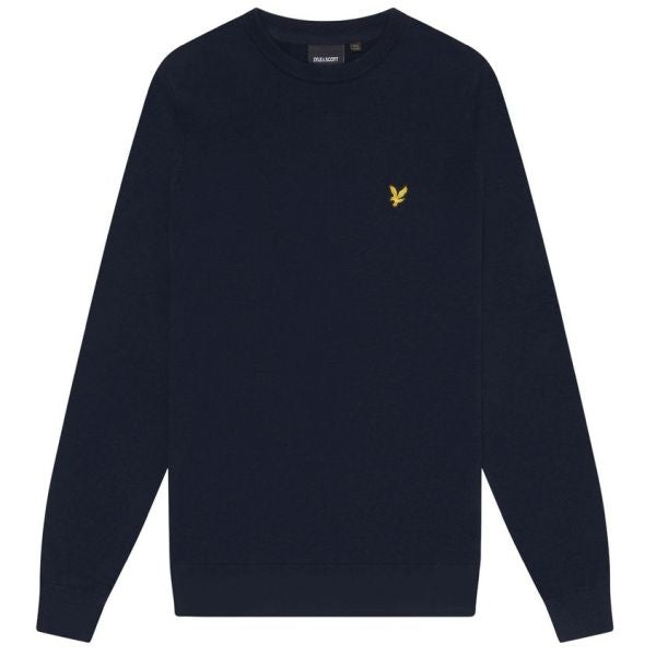 Lyle & Scott Cotton Crewneck Sweater Navy