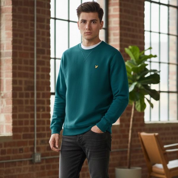 Lyle & Scott Crewneck Sweater Donker Blauw