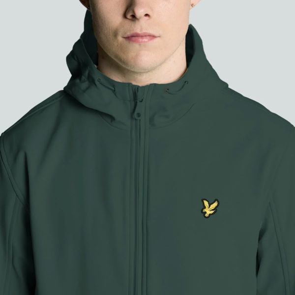 Lyle & Scott Mesh Back Softshell Jack Donker Groen