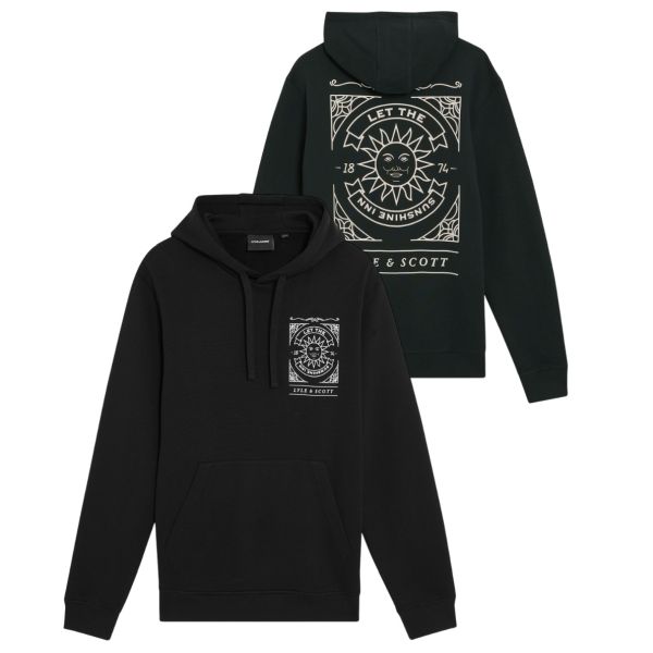 Lyle & Scott Sunshine Inn Graphic Hoodie Zwart