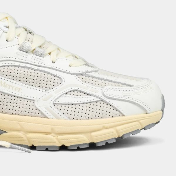 Mercer Amsterdam The Re-Run Perforated Sneaker Off White