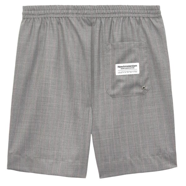 New Amsterdam Surf Association Wool Work Pinstripes Korte Broek Grijs