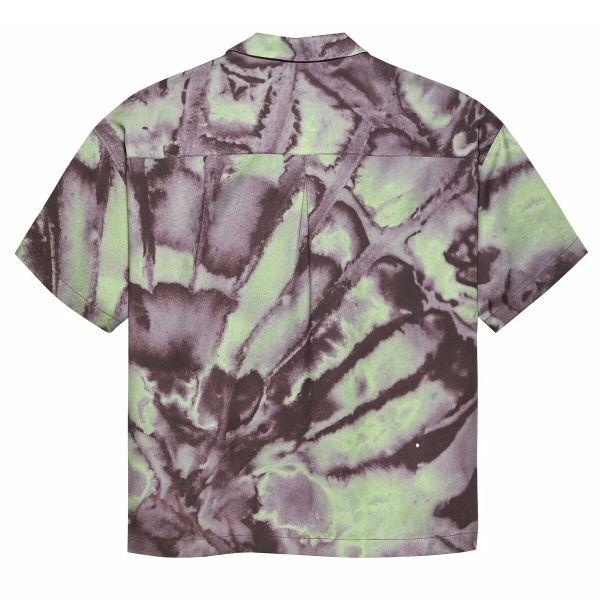 New Amsterdam Surf Association Aquarelle Layday Overhemd Paars/Groen