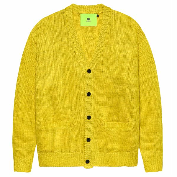 New Amsterdam Surf Association Linnen Logo Cardigan Geel