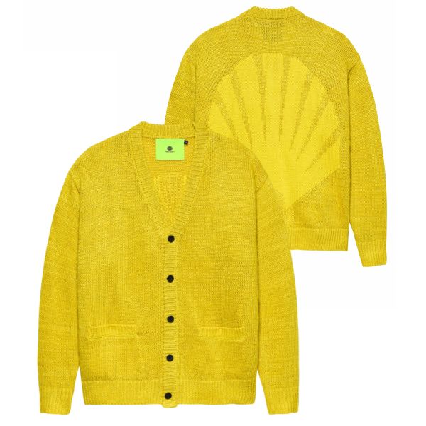 New Amsterdam Surf Association Linnen Logo Cardigan Geel