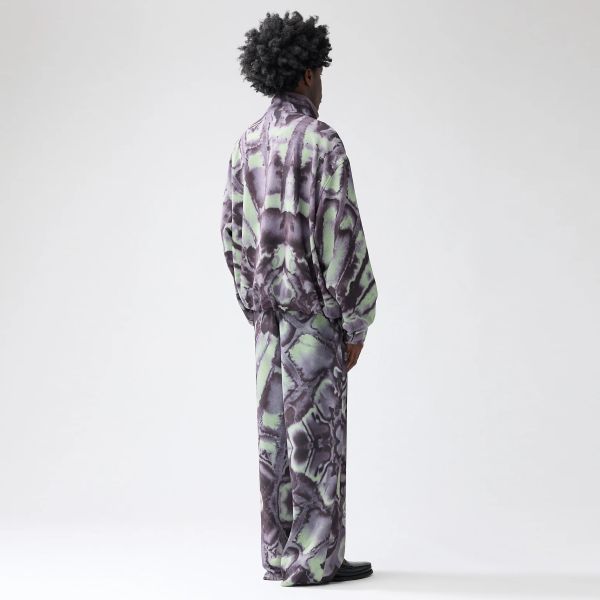 New Amsterdam Surf Association Oversized Aquarelle Trainingspak Paars/Groen