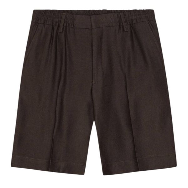 NN.07 Billie Linen Blend Korte Broek Bruin