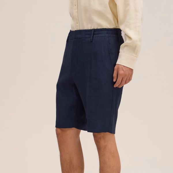 NN.07 Billie Linen Blend Korte Broek Navy