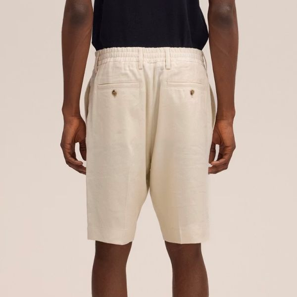 NN.07 Billie Linen Blend Korte Broek Off White