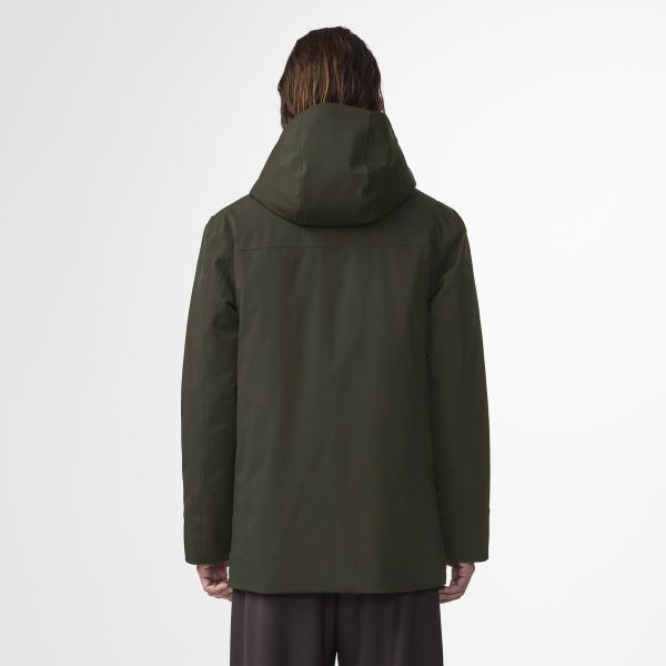 NN.07 Blake Hooded Jas Donker Groen