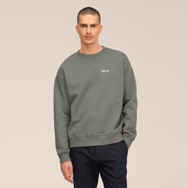 NN.07 Dagon Sweater Donker Groen