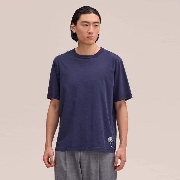 NN.07 Jett Print T-shirt Navy