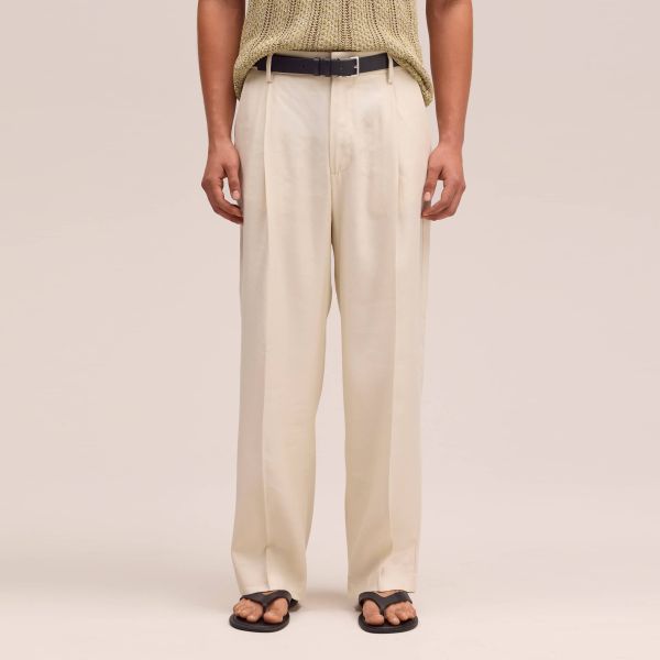 NN.07 Kay Linen Broek Off White