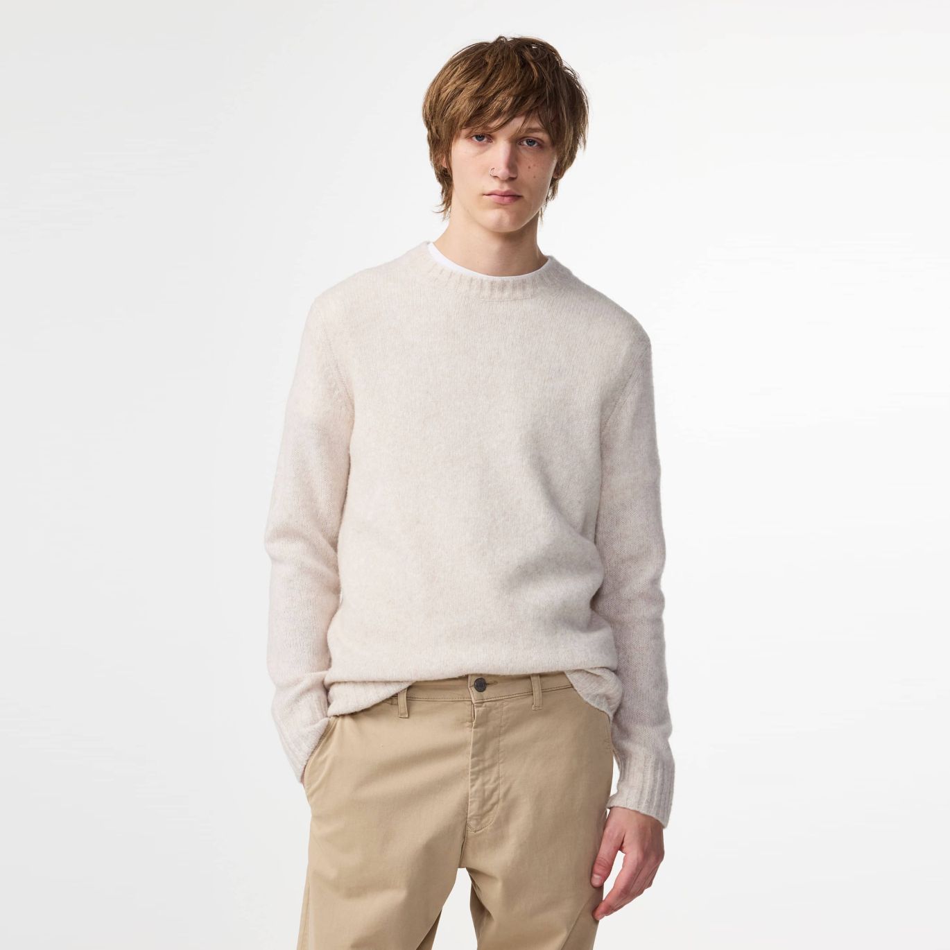 NN.07 Lee Wool Blend Sweater Off White