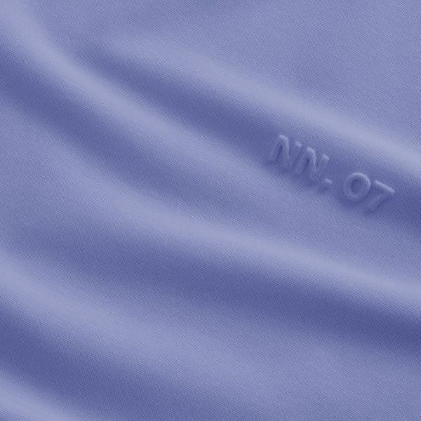 NN.07 Nat Logo T-shirt Blauw