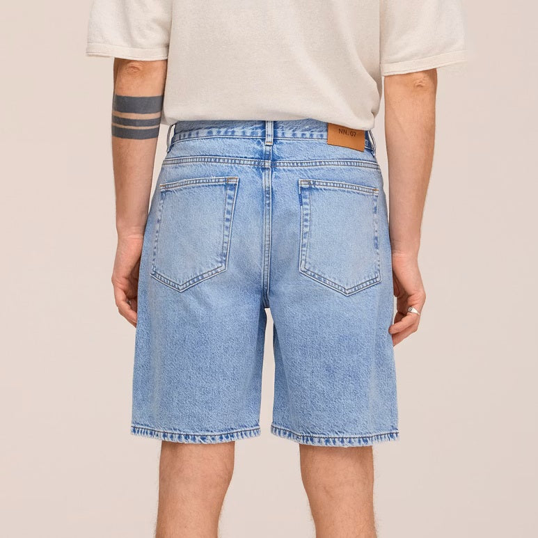 NN.07 Otis Denim Korte Broek Licht Blauw