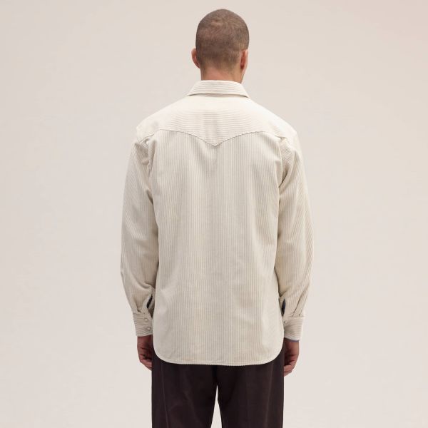 NN.07 Ricky Corduroy Overshirt Off White