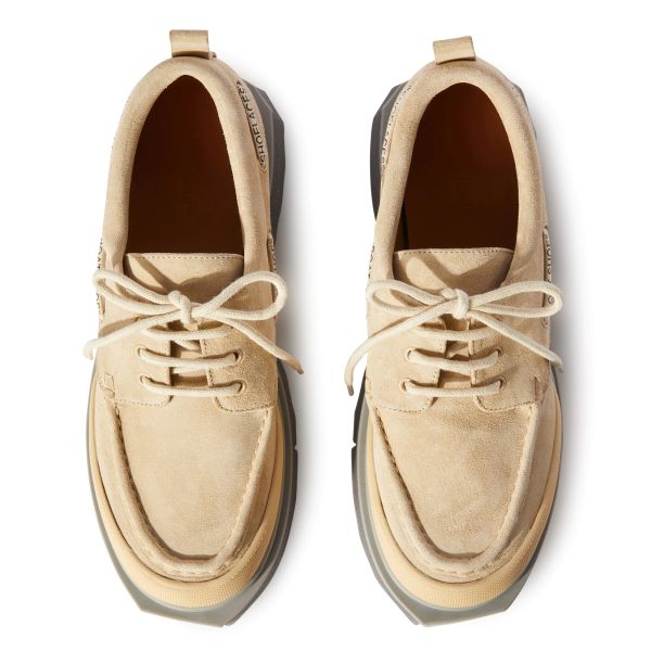 Off-White Sponge Suede Bootschoen Beige