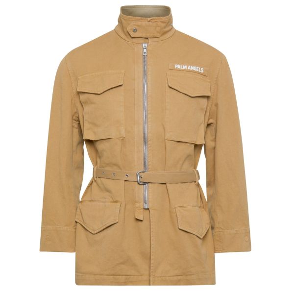 Palm Angels GD Curved Logo Field Jas Beige