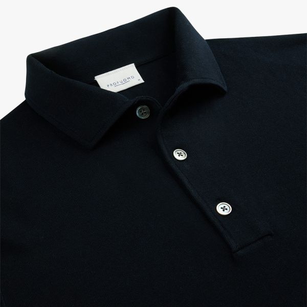 Profuomo Luxury Longsleeve Polo Navy