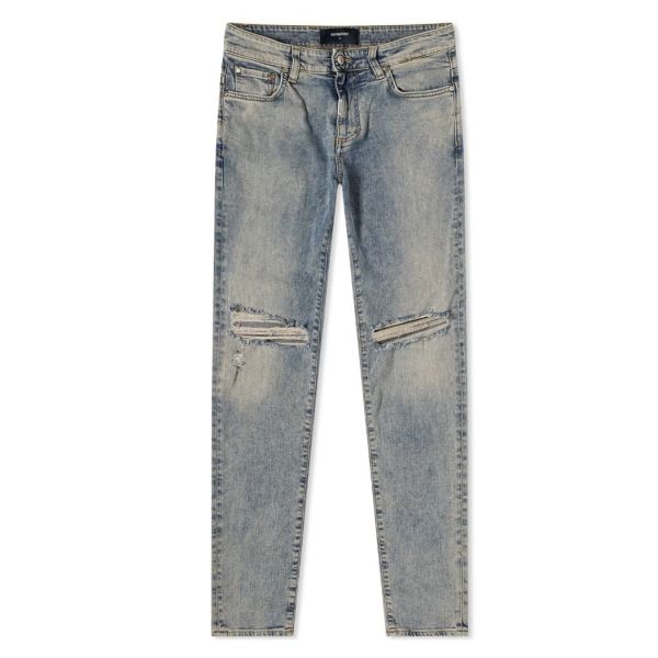 Represent Destroyer Denim Jeans Blauw Cream