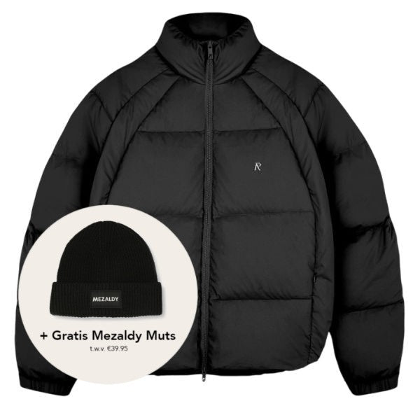 Represent Funnel Neck Puffer Schwarz