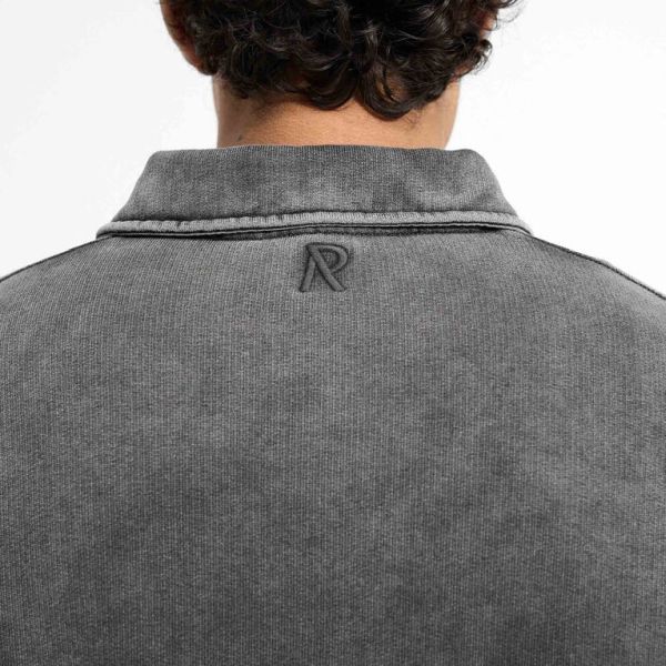 Represent Initial Boxy Quarter Zip Sweater Antraciet