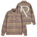 Represent Intial Print Flannel Overshirt Bruin