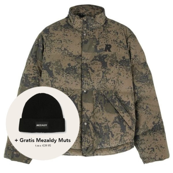Represent Puffer Jacke Camouflage