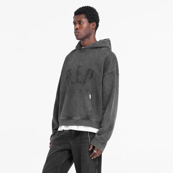 Represent Rep Applique Hoodie Zwart