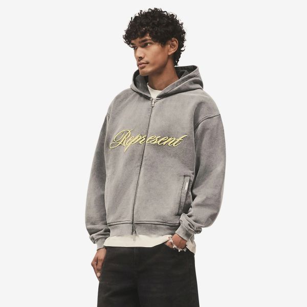 Represent Script Logo Vest Antraciet