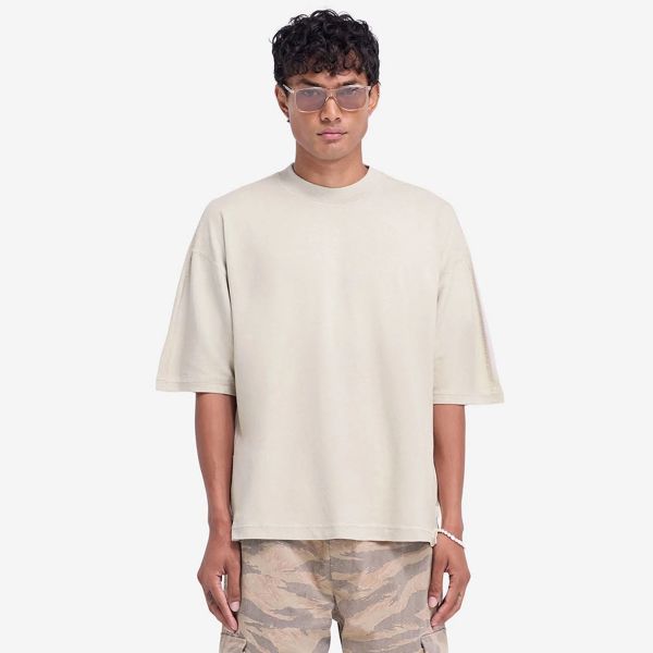 Represent Stepped Hem T-shirt Beige