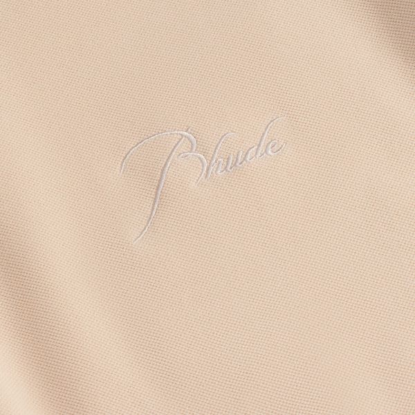 Rhude Pique Snap Polo Beige