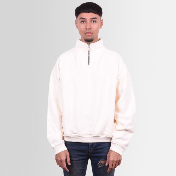 Rhude Quarter Zip Sweater Off White