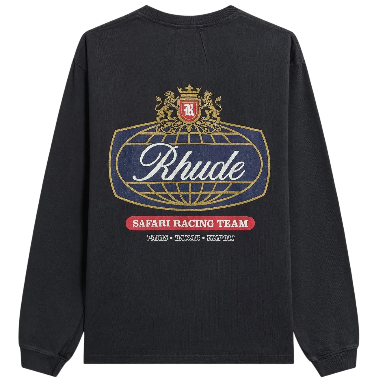 Rhude Safari Crest Langarm-T-shirt Schwarz