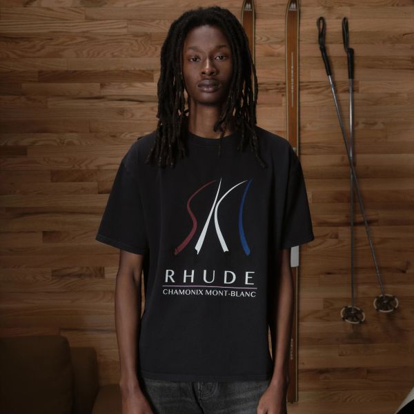 Rhude Ski Slope T-shirt Zwart