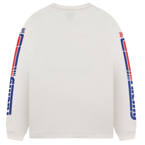 Rhude Split Petrol Logo Longsleeve T-shirt Off White