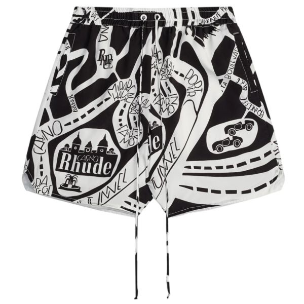 Rhude StradaSilk Sommer-Set Schwarz/Weiß
