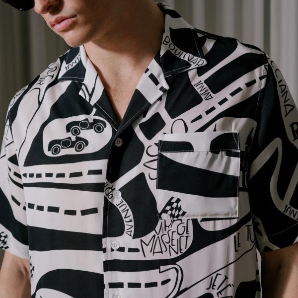 Rhude StradaSilk Sommer-Set Schwarz/Weiß