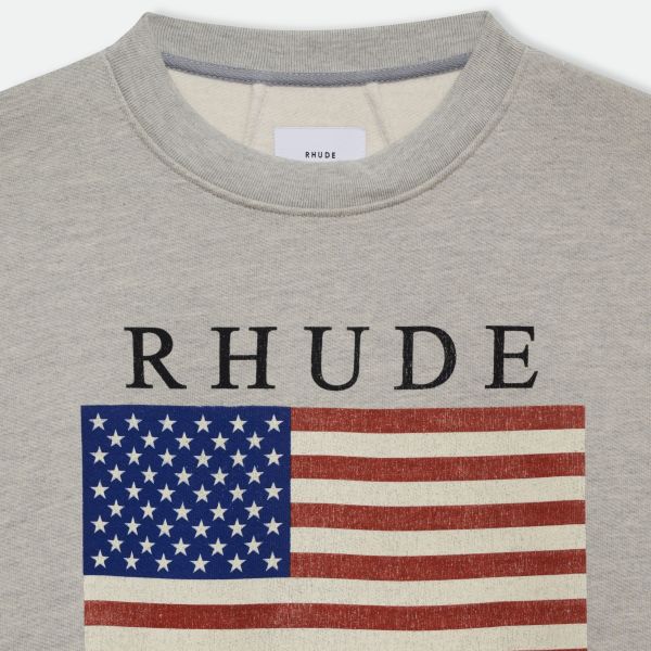 Rhude USA Flag Sweater Grijs